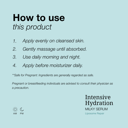 Intensive Hydration Milky Serum Liposomes Repair