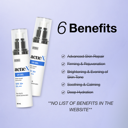 Acne X UV Gel Water-Based Sunscreen SPF 30+ PA+++