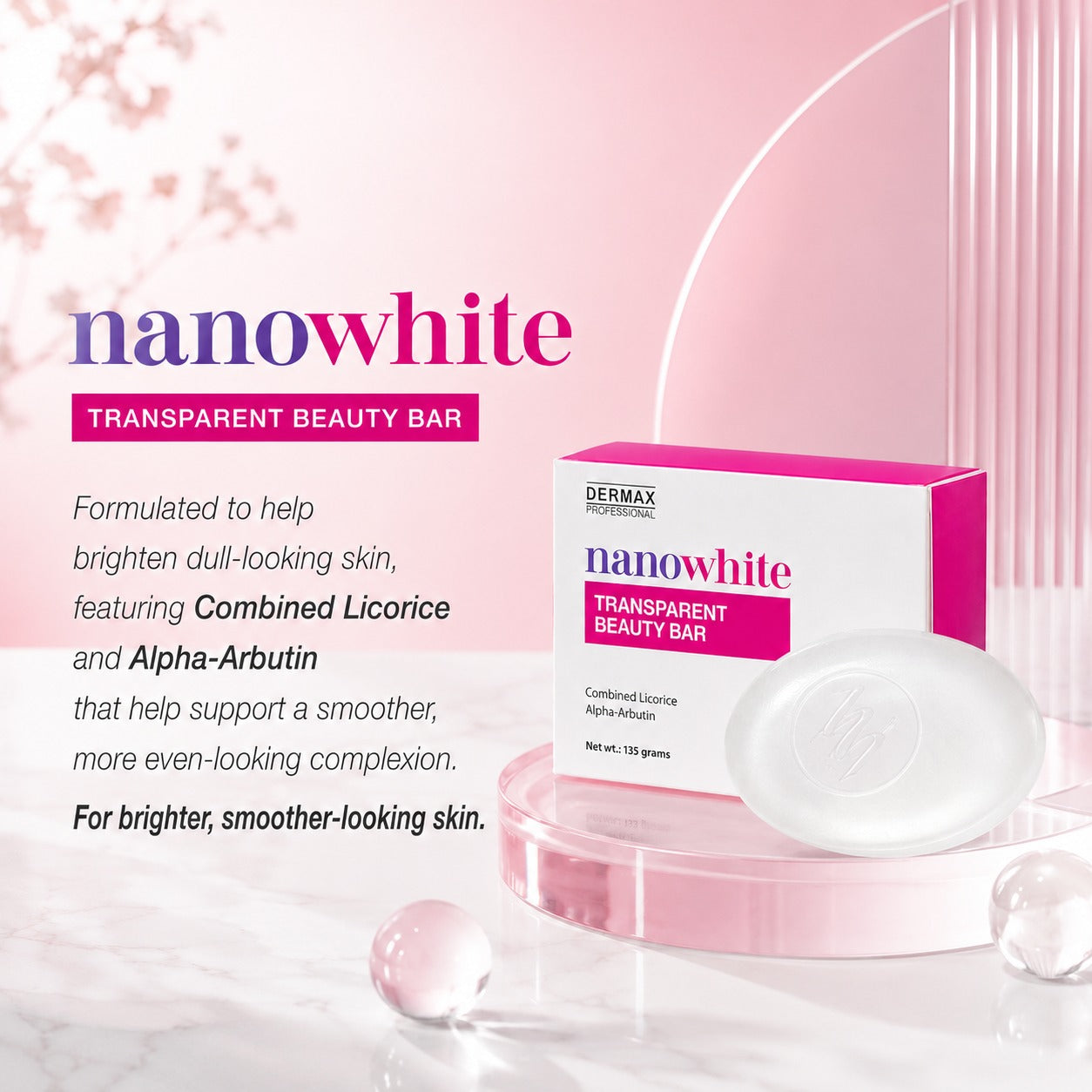 NanoWhite Transparent Beauty Bar 135g
