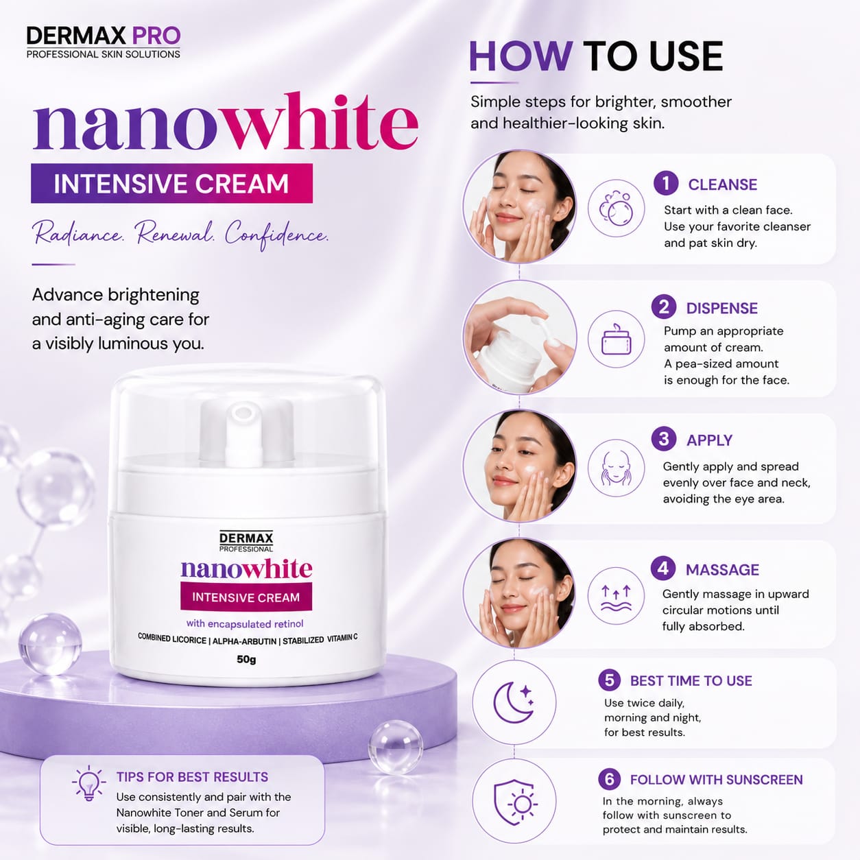 NanoWhite intensive Cream with Encapsulated Retinol 50g