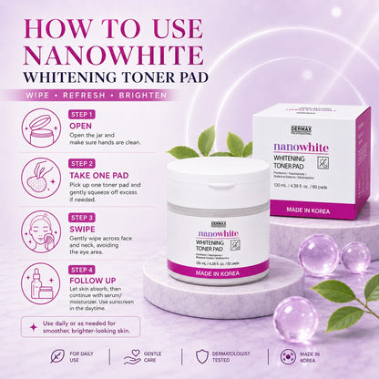 NanoWhite Whitening Toner Pad 60 pads